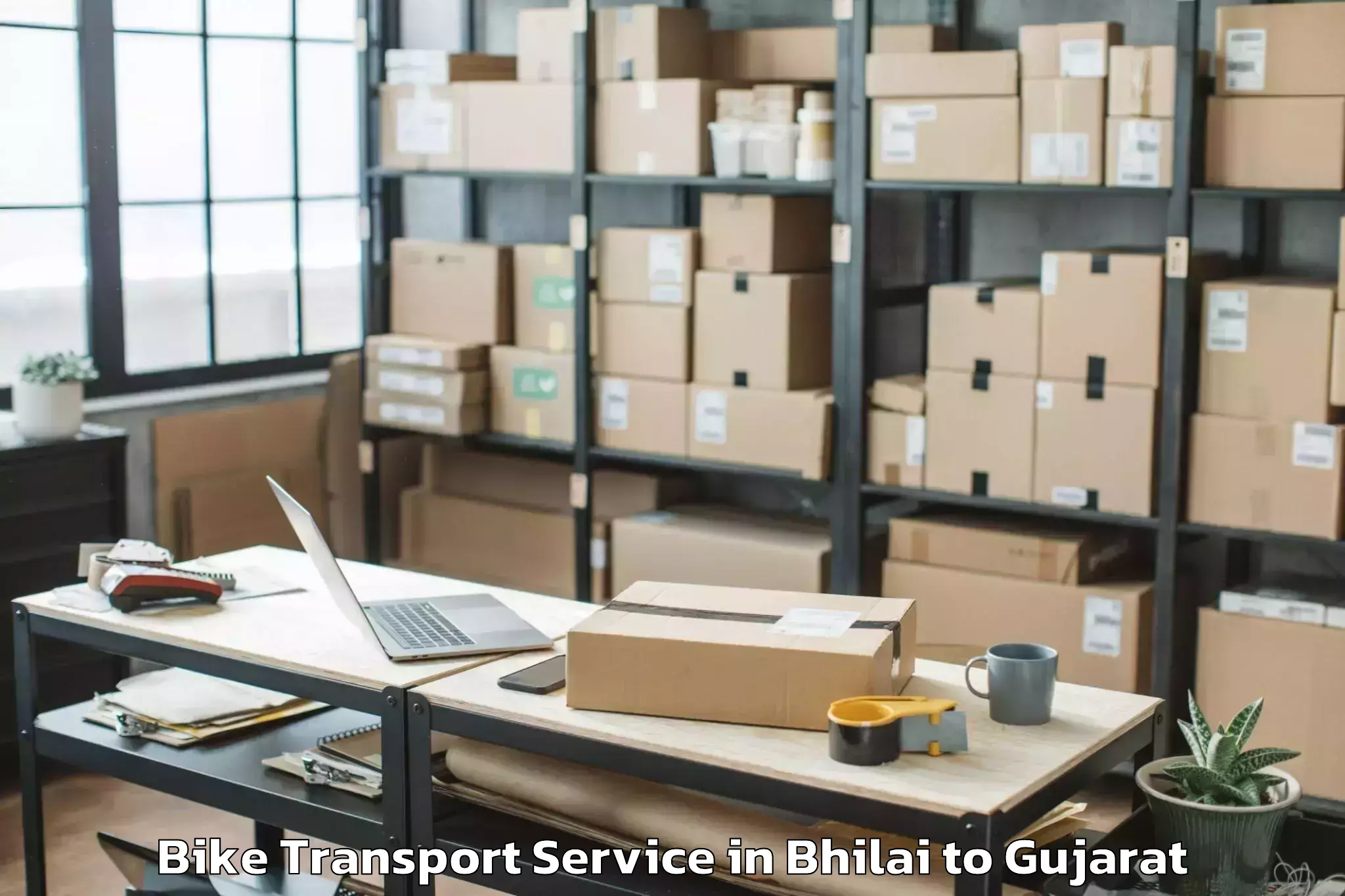 Hassle-Free Bhilai to Dahej Bike Transport